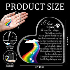 Toerifer plaque arc-en-ciel mémoire animale, parfaite pour service funéraire ou souvenir.