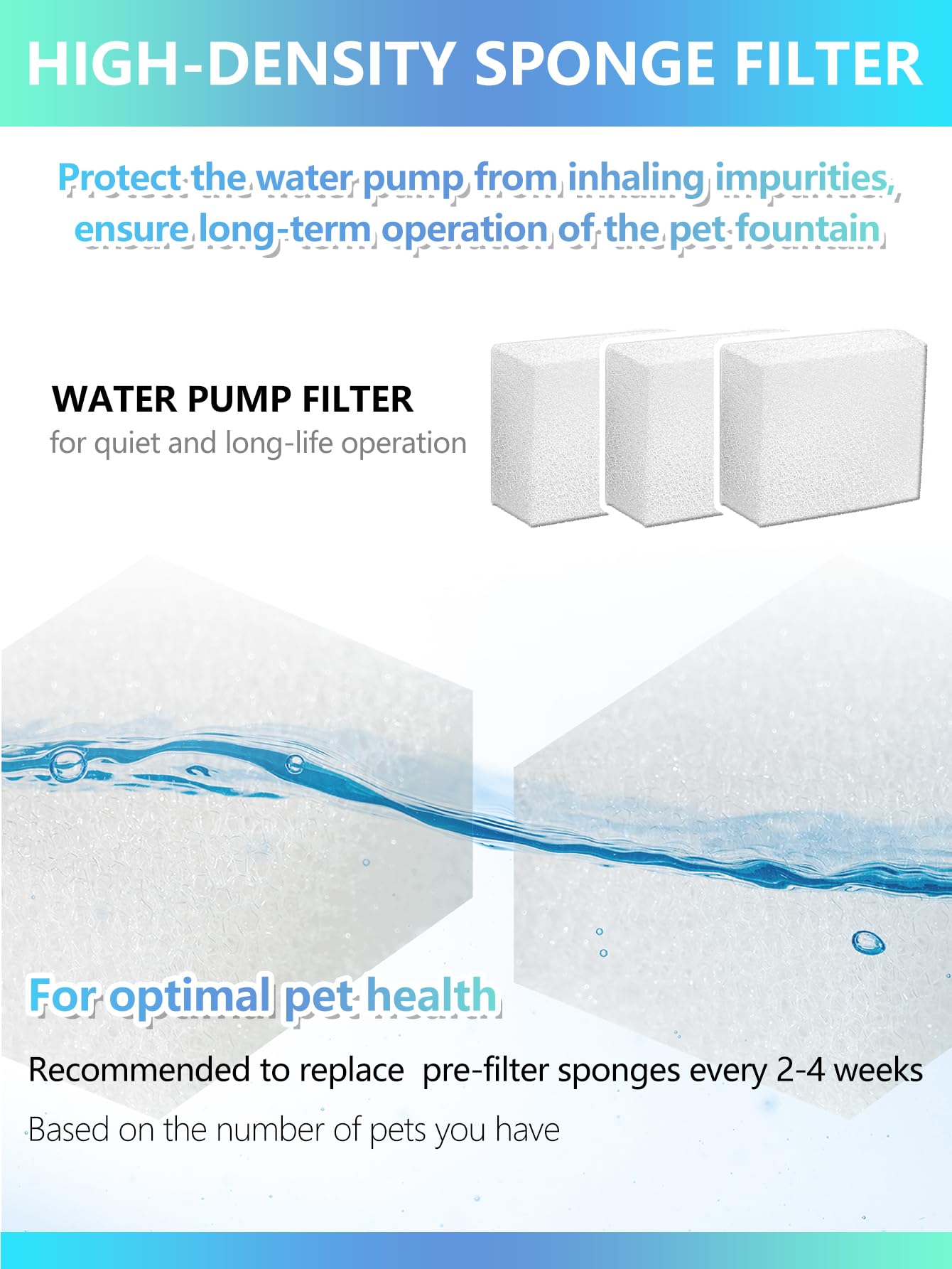 TOGGATH éponge pré-filtration, protège la pompe et prolonge la durée.