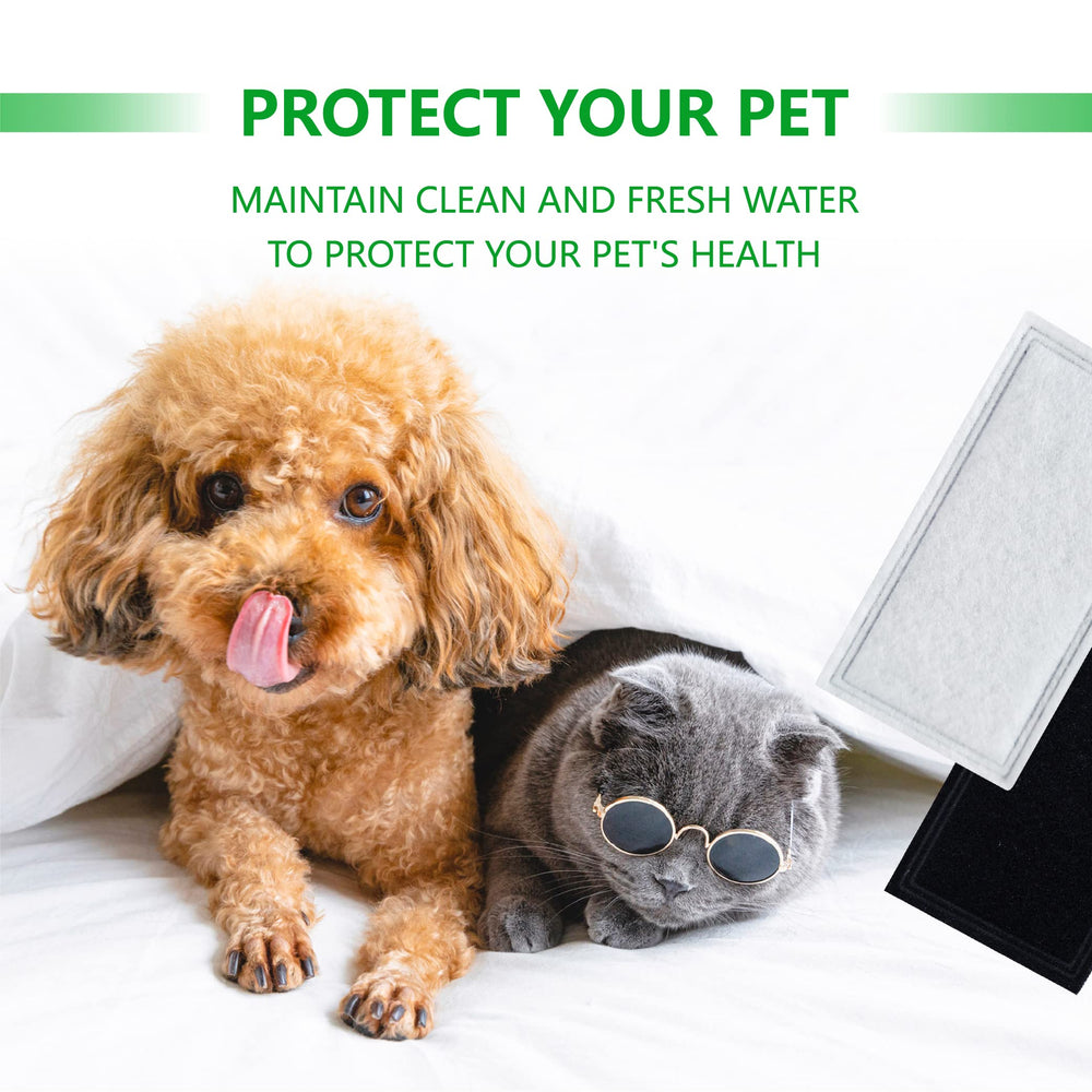 TOGGATH lot de 12 filtres carbone pour fontaine animaux, eau plus propre et entretien facilité.