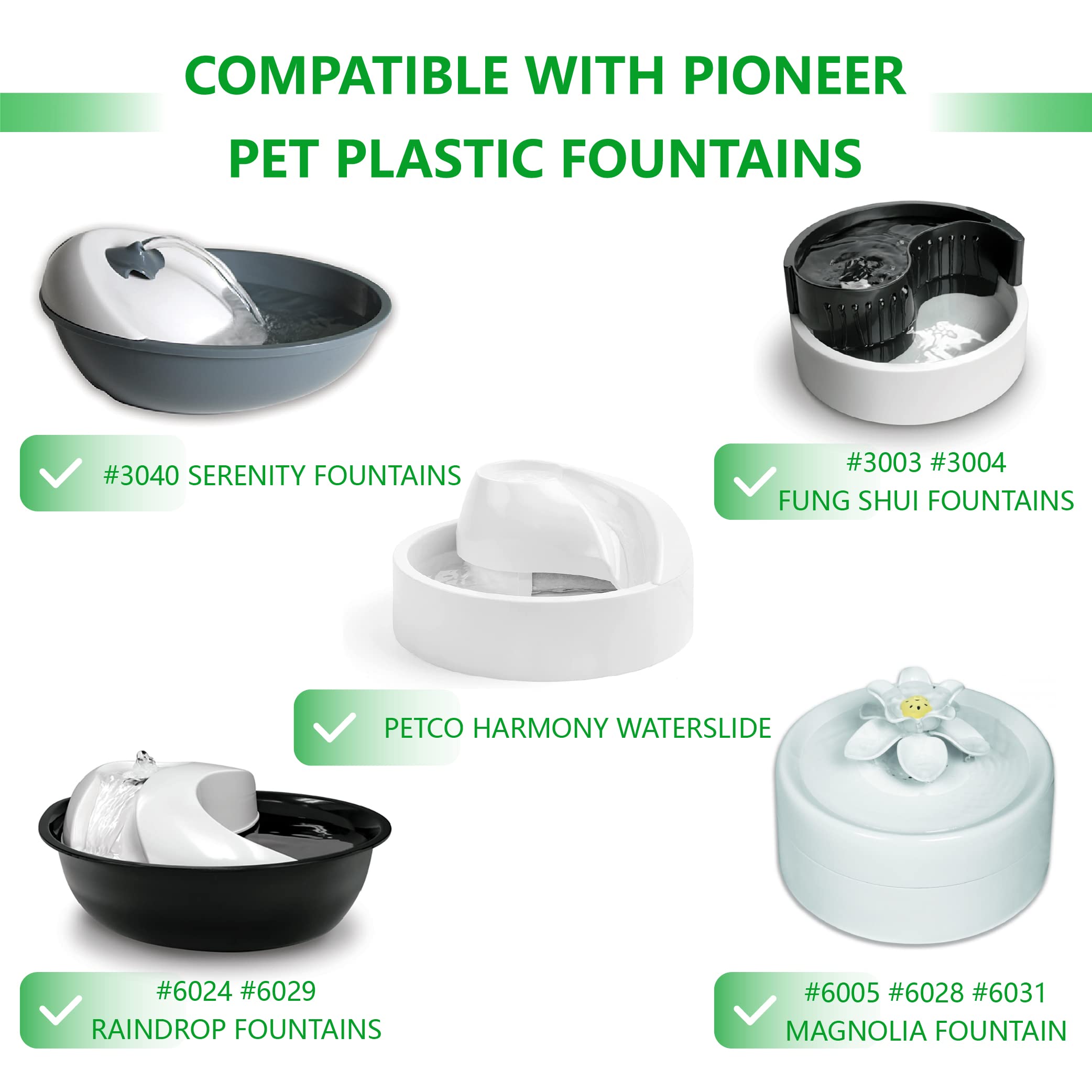 TOGGATH lot de 12 filtres carbone pour fontaine Pioneer Feng Shui, eau plus fraîche.