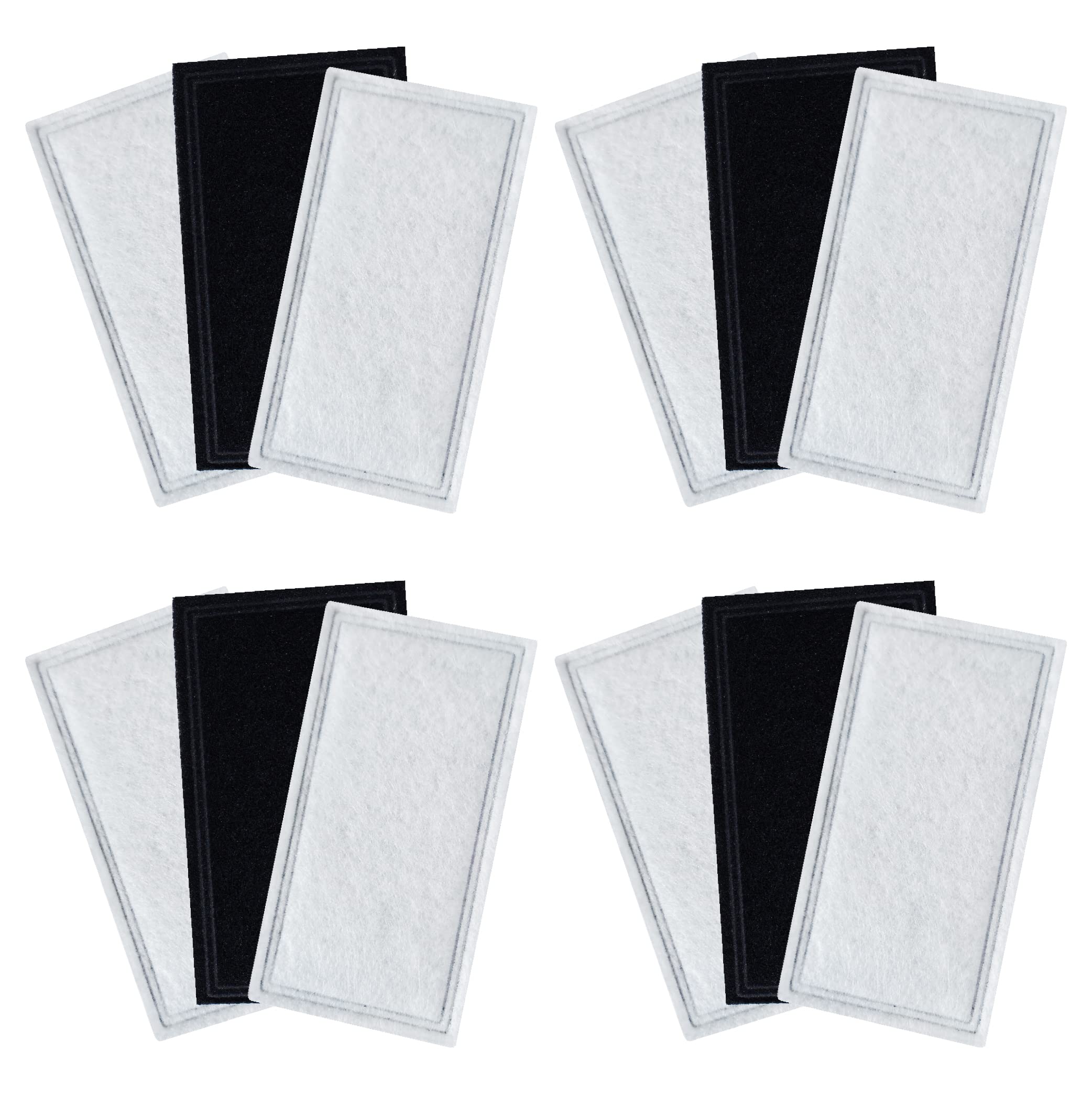 TOGGATH lot de 12 filtres carbone pour fontaine Pioneer Raindrop, filtration d’impuretés et cheveux.