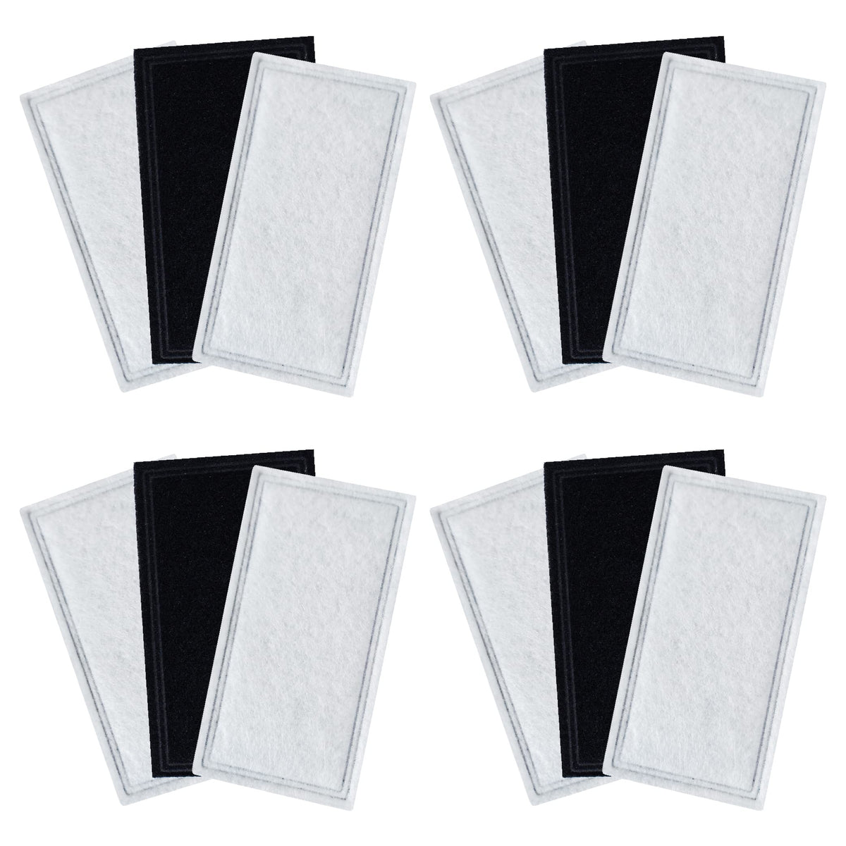 TOGGATH lot de 12 filtres carbone pour fontaine Pioneer Raindrop, filtration d’impuretés et cheveux.