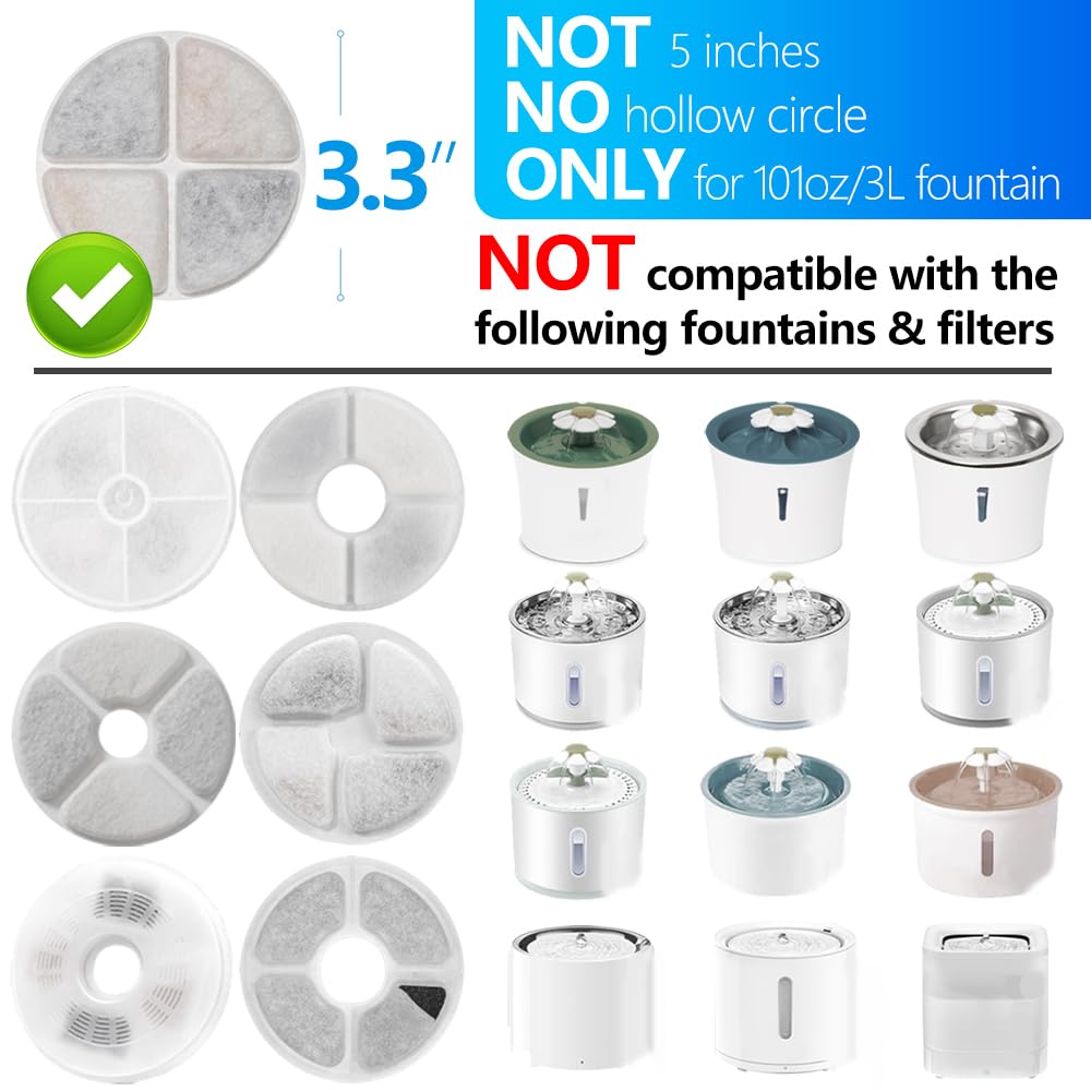 TOGGATH filtre fontaine chat filtration triple pour réduire odeurs et particules.