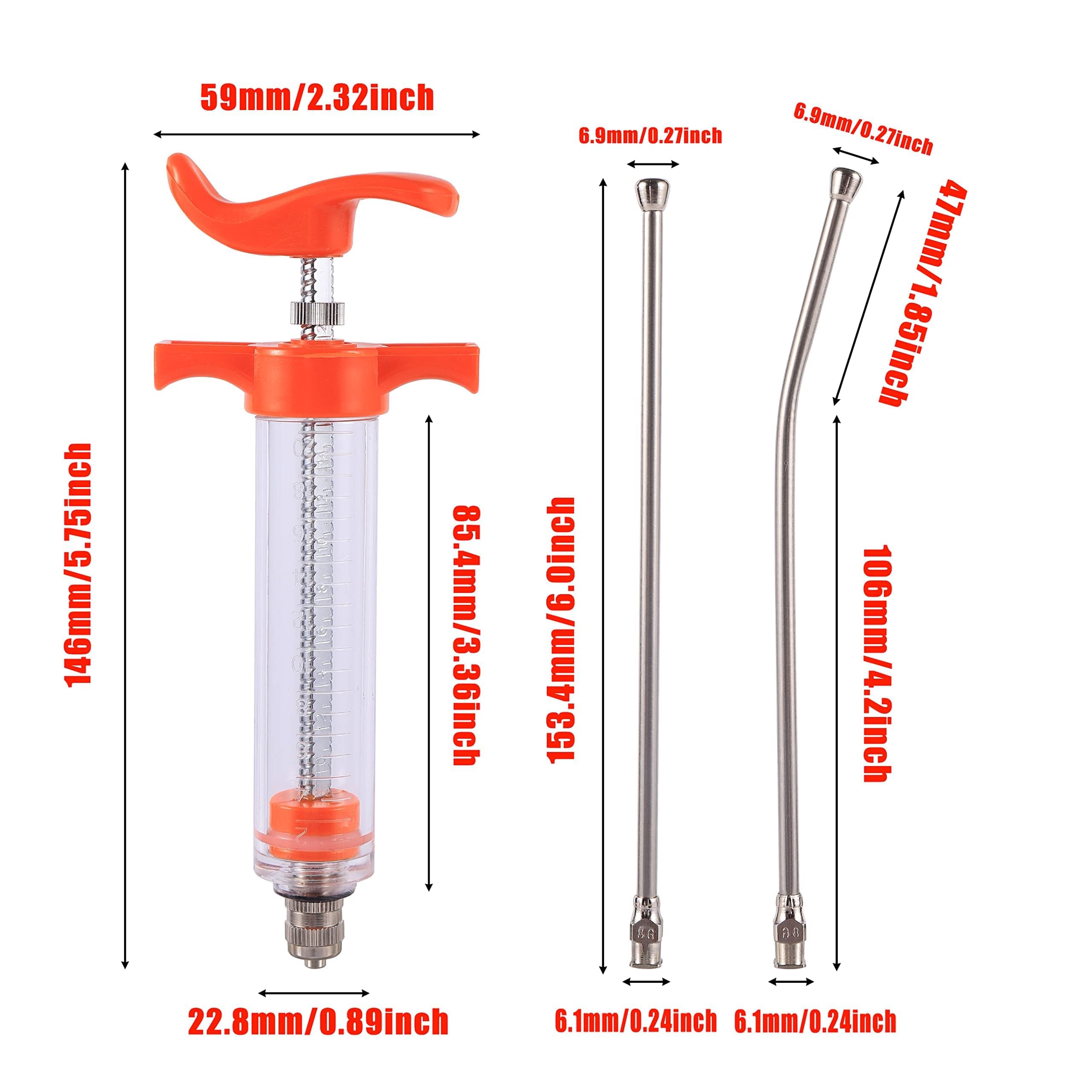 TOHONGADON Seringue-dose 20 ml avec embout droit, administration directe et sûre.