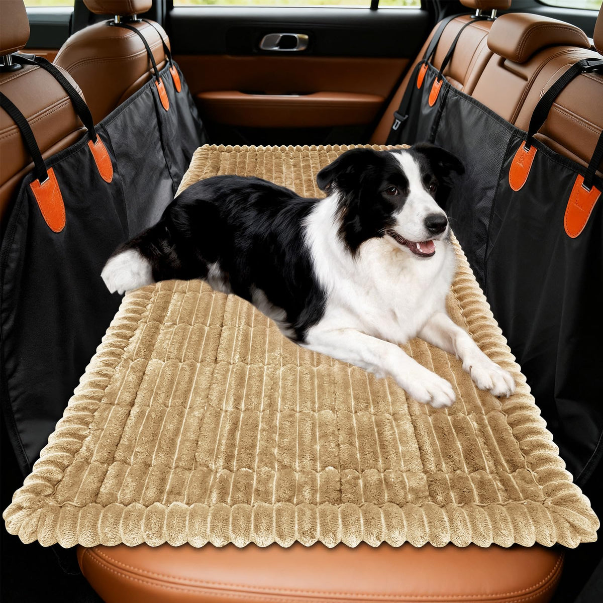 Tokameiu couverture de siège arrière pour chien, protection antidérapante et confortable.