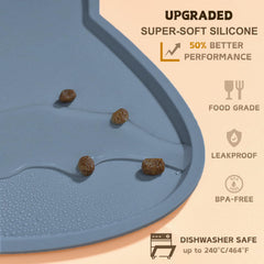 TOKAYIFE tapis-nourrissage-silicone-bordures-relevées, retiennent nourriture et liquides.
