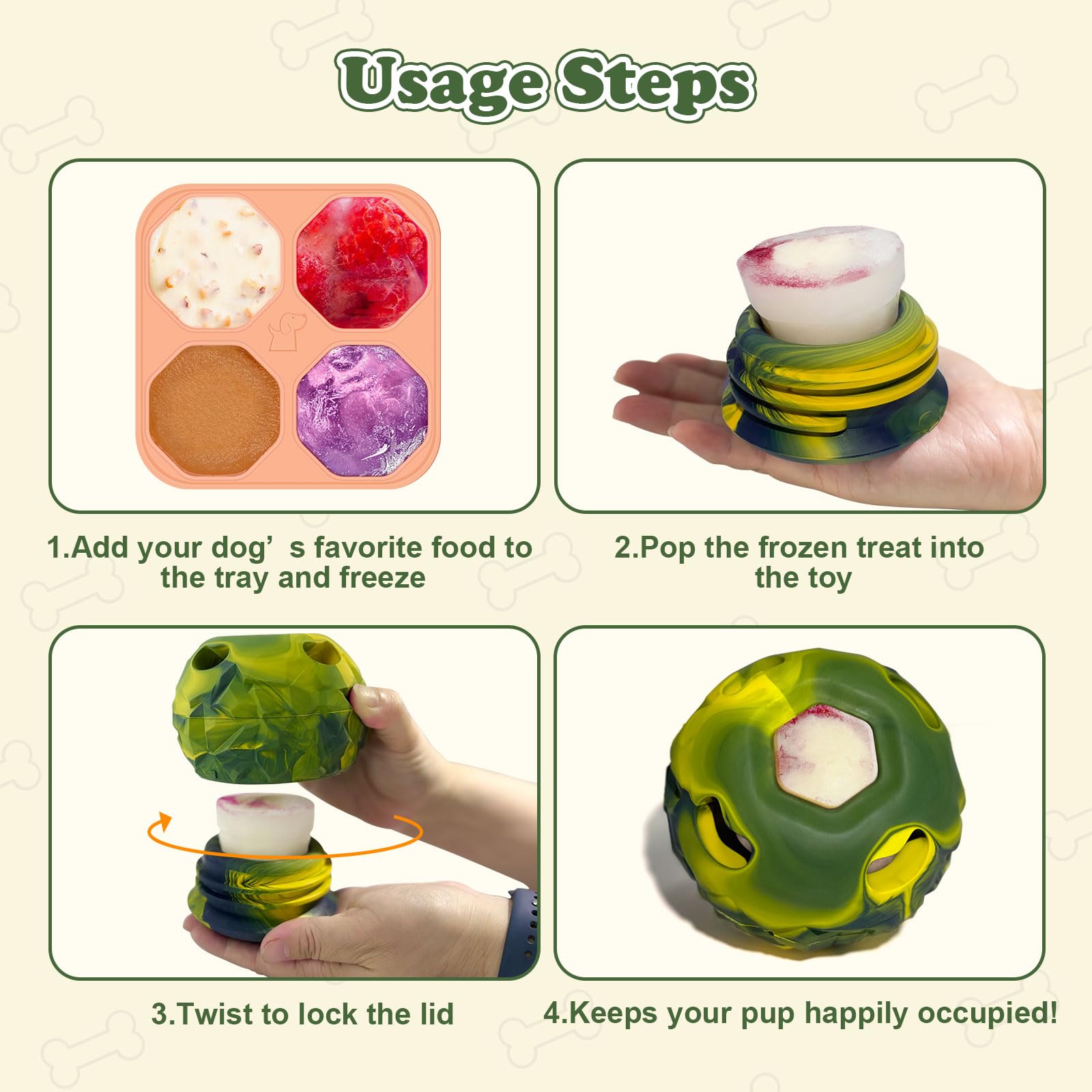 Tokwidget os-congelable: friandises maison pour stimulation mentale et détente.