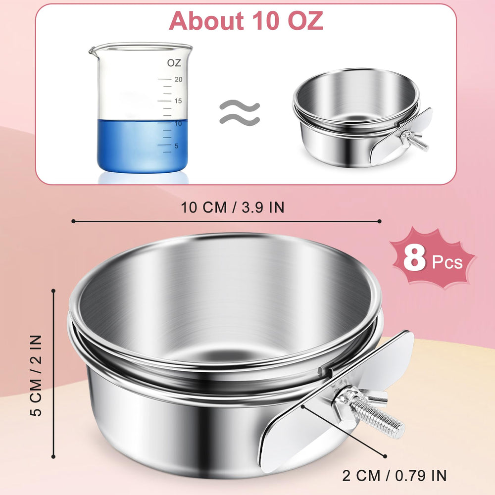 ToLanbbt bol-nourriture-inox : bol durable pour nourriture et eau des oiseaux.
