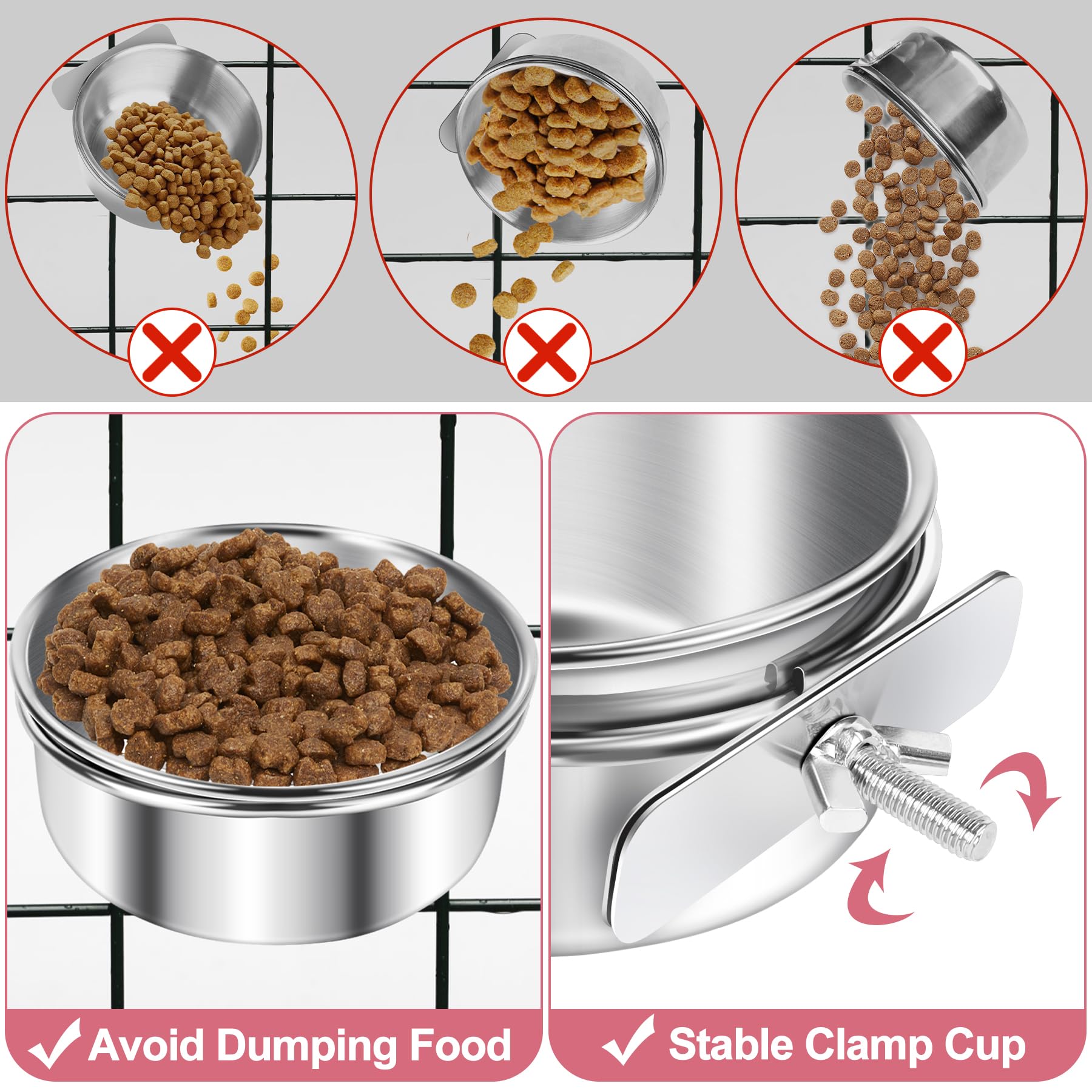 ToLanbbt support-clip-pour-cage : clip stable pour cage d'oiseaux.
