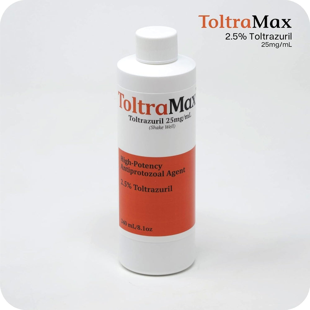 Flacon ToltraMax pour chiens avec solution orale facile à doser.