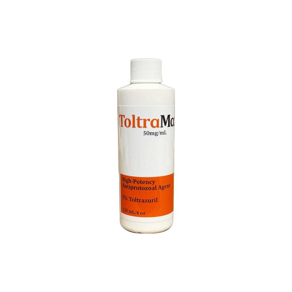 ToltraMax Toltrazuril 5.0% – flacon pour chevaux, administration pratique.