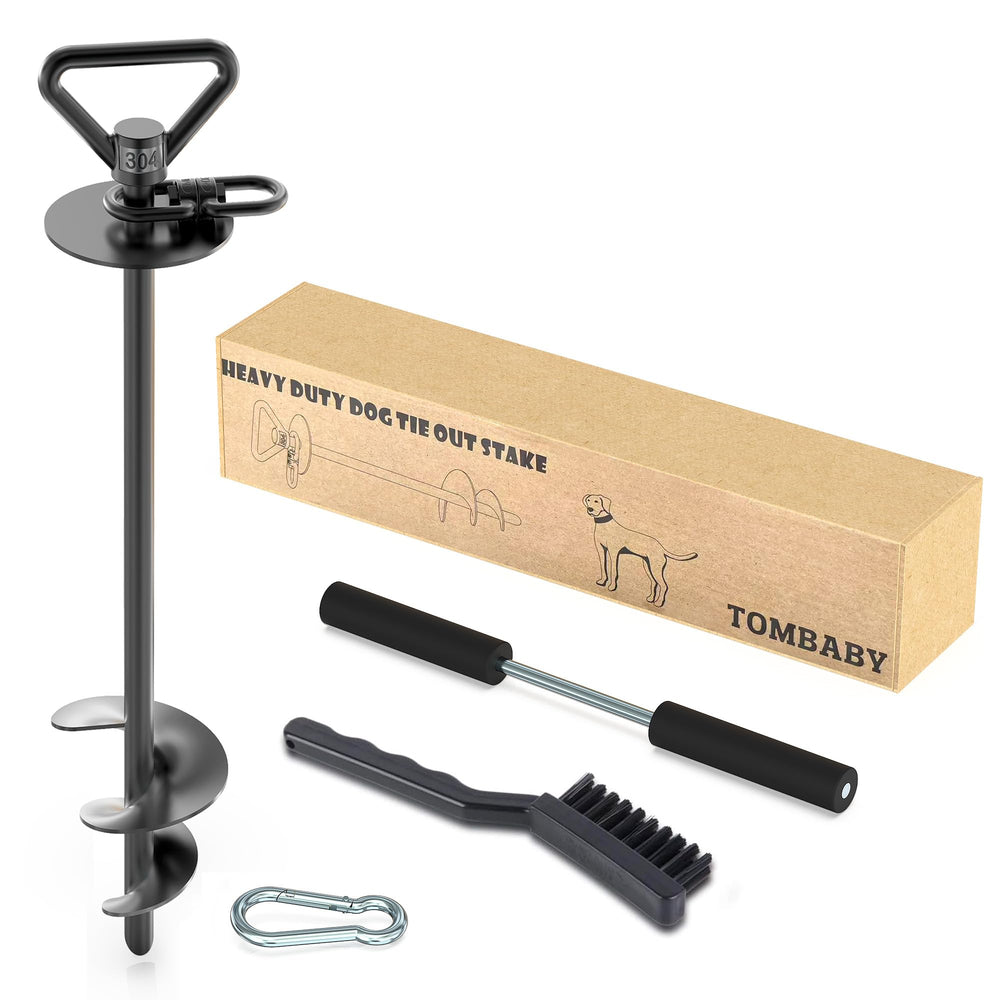 Piquet terre lourd en acier inox TOMBABY pour stabilité en extérieur