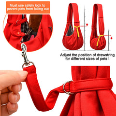 Tomkas ceinture sécurité rouge, maintient le chien en toute sécurité dans le sac.