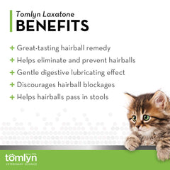 Texture gel-catnip douce de TOMLYN, soutien potentiel à la digestion.