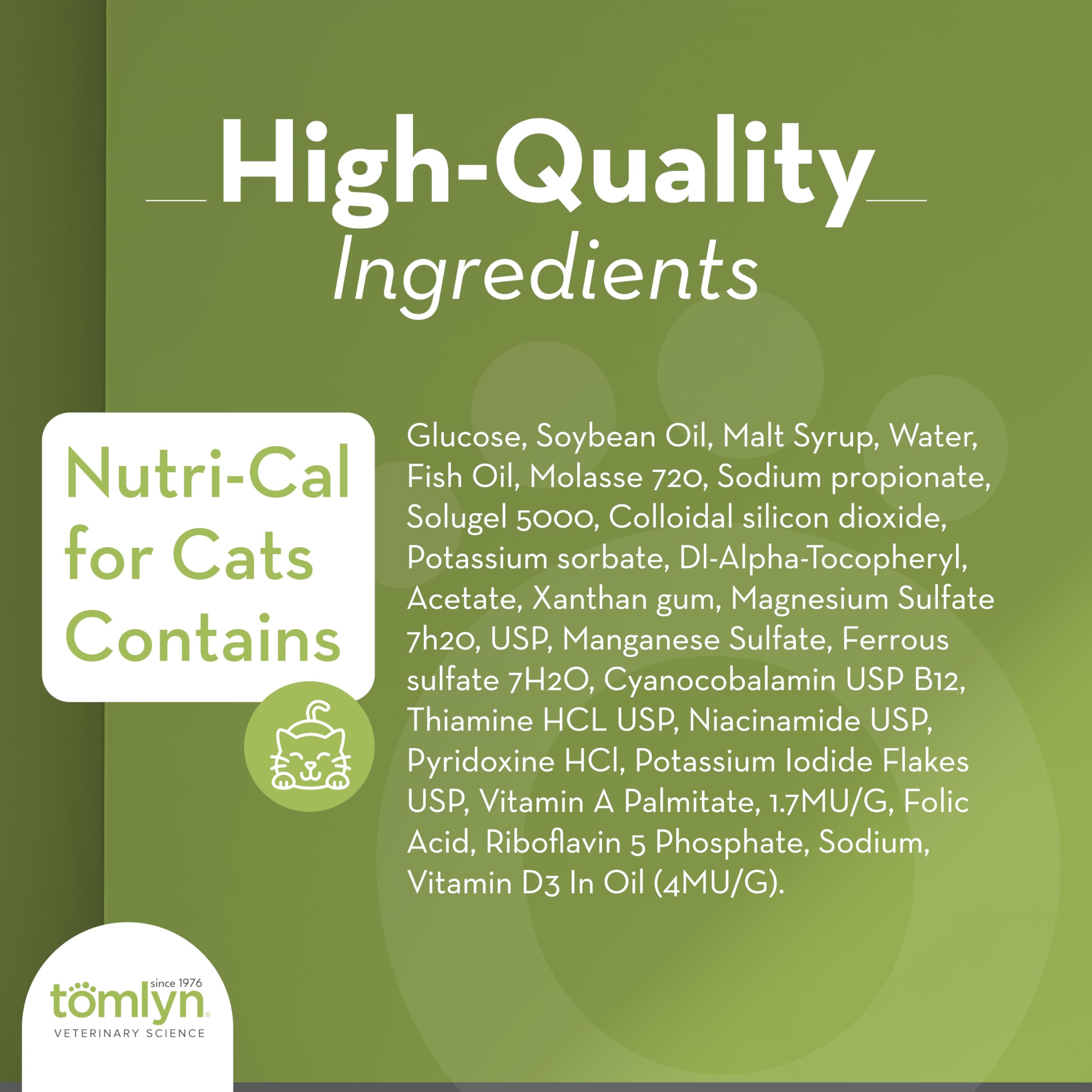 Nutri-Cal pour chat: ajout facile à la nourriture quotidienne.