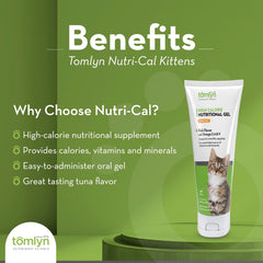 Tomlyn Nutri-Cal Gel Chat Croissance: soutient les nutriments essentiels pour la croissance.