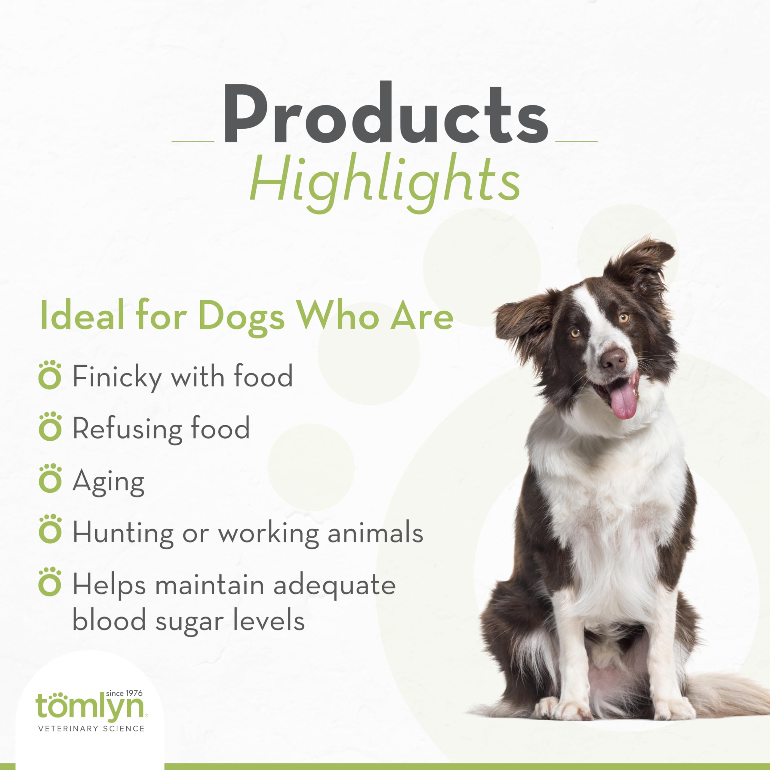 Tomlyn Nutri-Cal gel en action, chien mangeant avec plaisir.