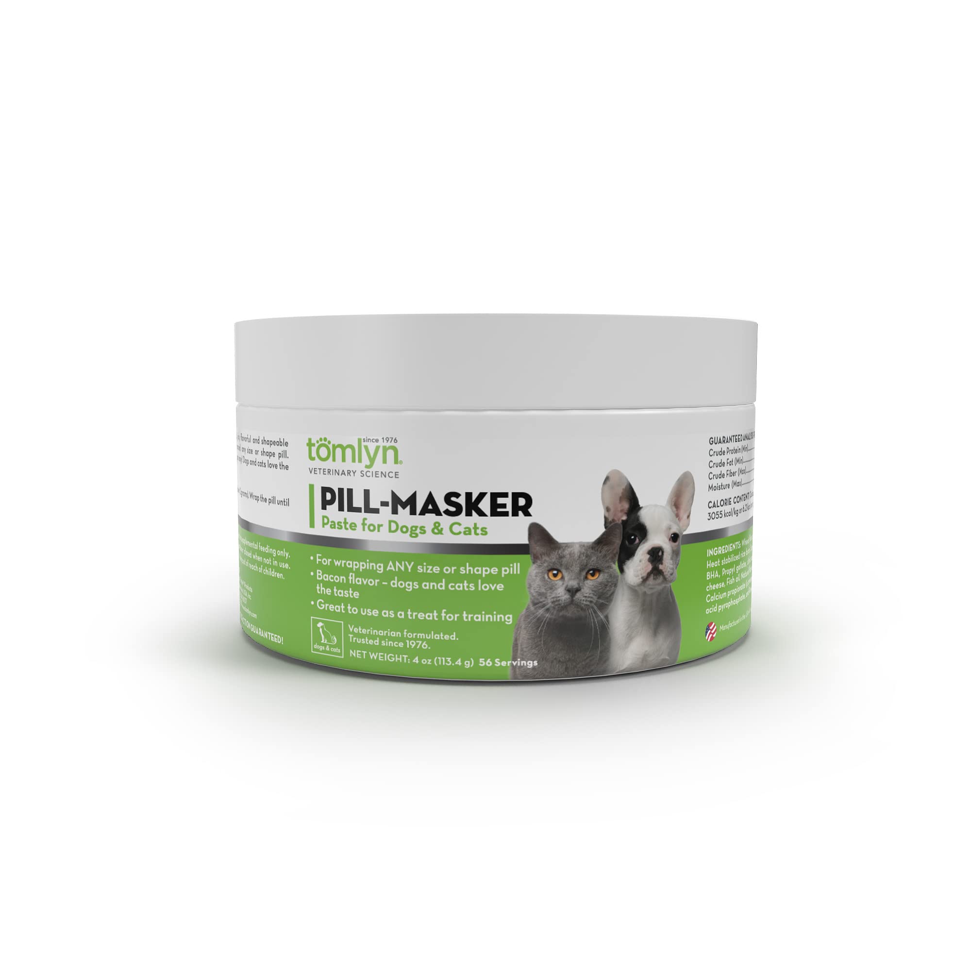 Pâte masque TOMLYN pour chat au bacon, facilite l administration des pilules.