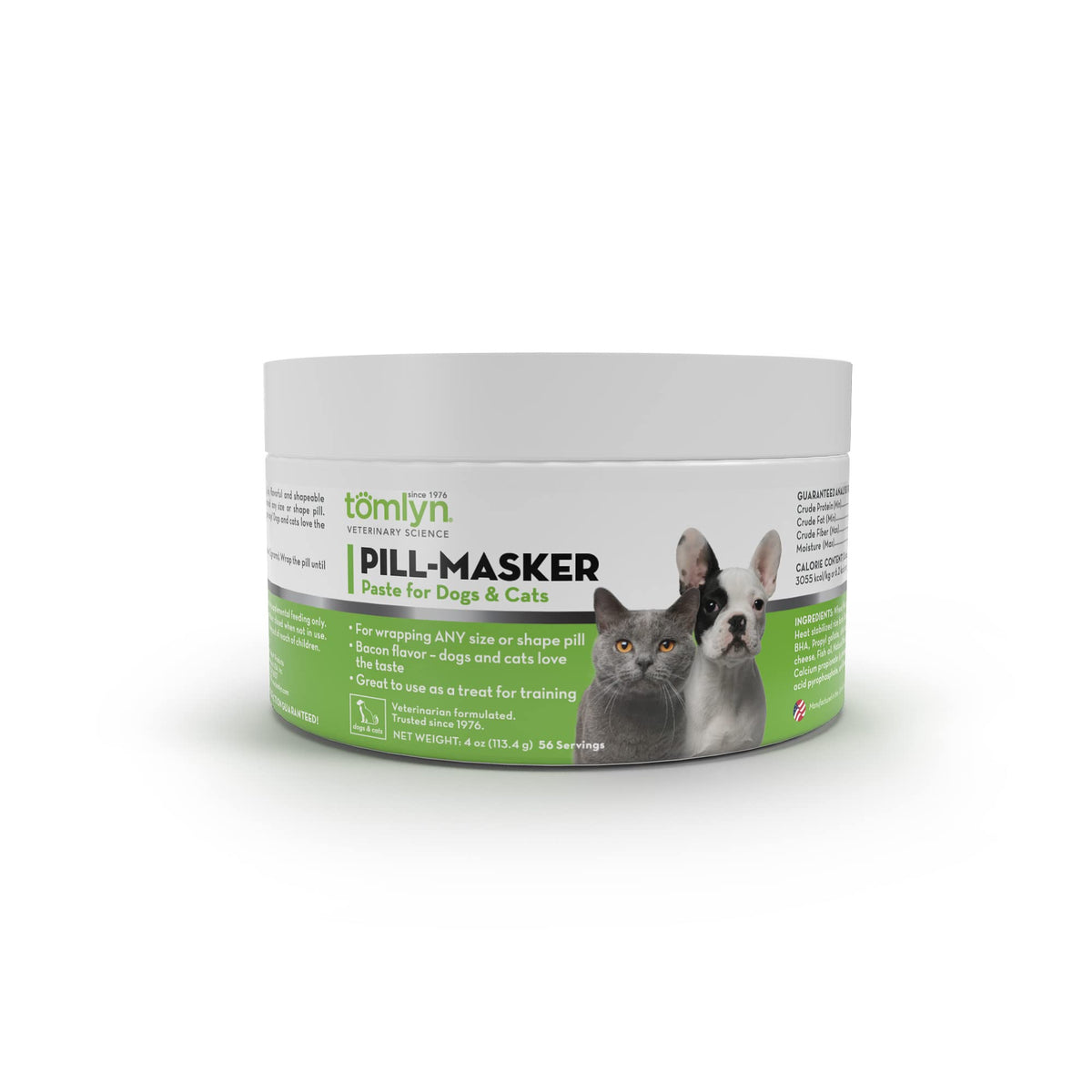 Pâte masque TOMLYN pour chat au bacon, facilite l administration des pilules.