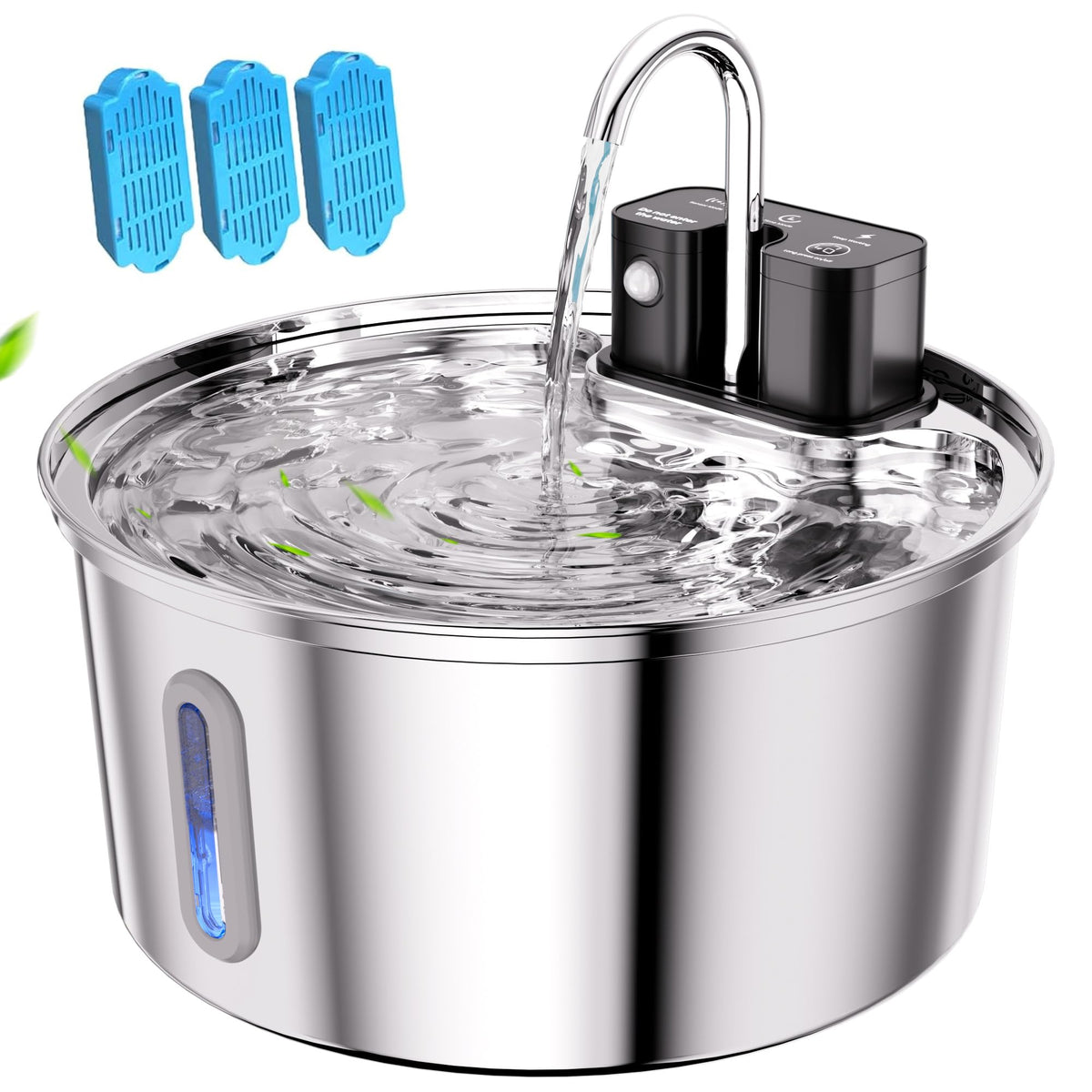 Tomxcute Fontaine d'eau pour chat, cap. 108 oz, eau fraîche constante pour vos compagnons