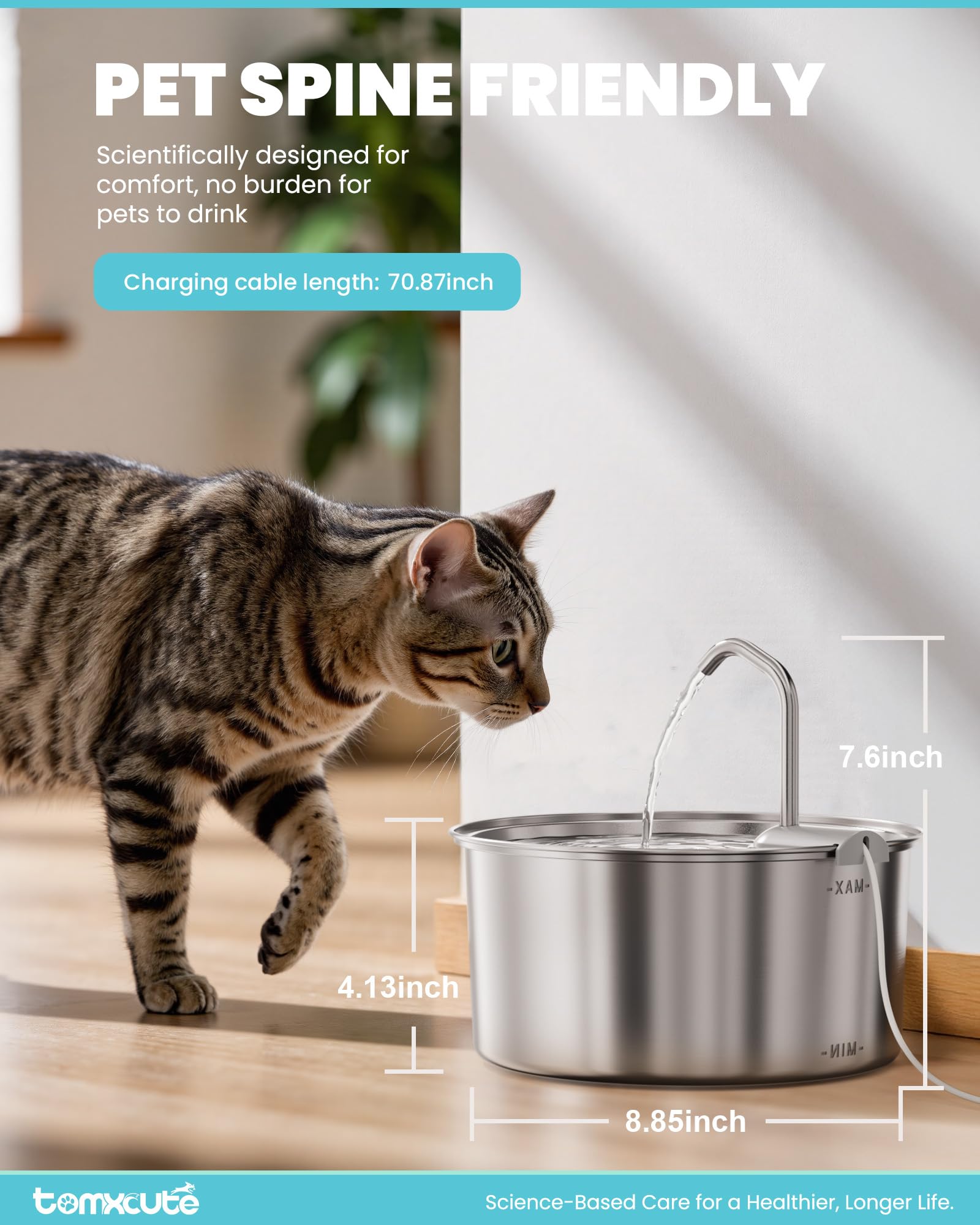 Tomxcute grande capacité 3,2 L eau disponible sur plusieurs jours.