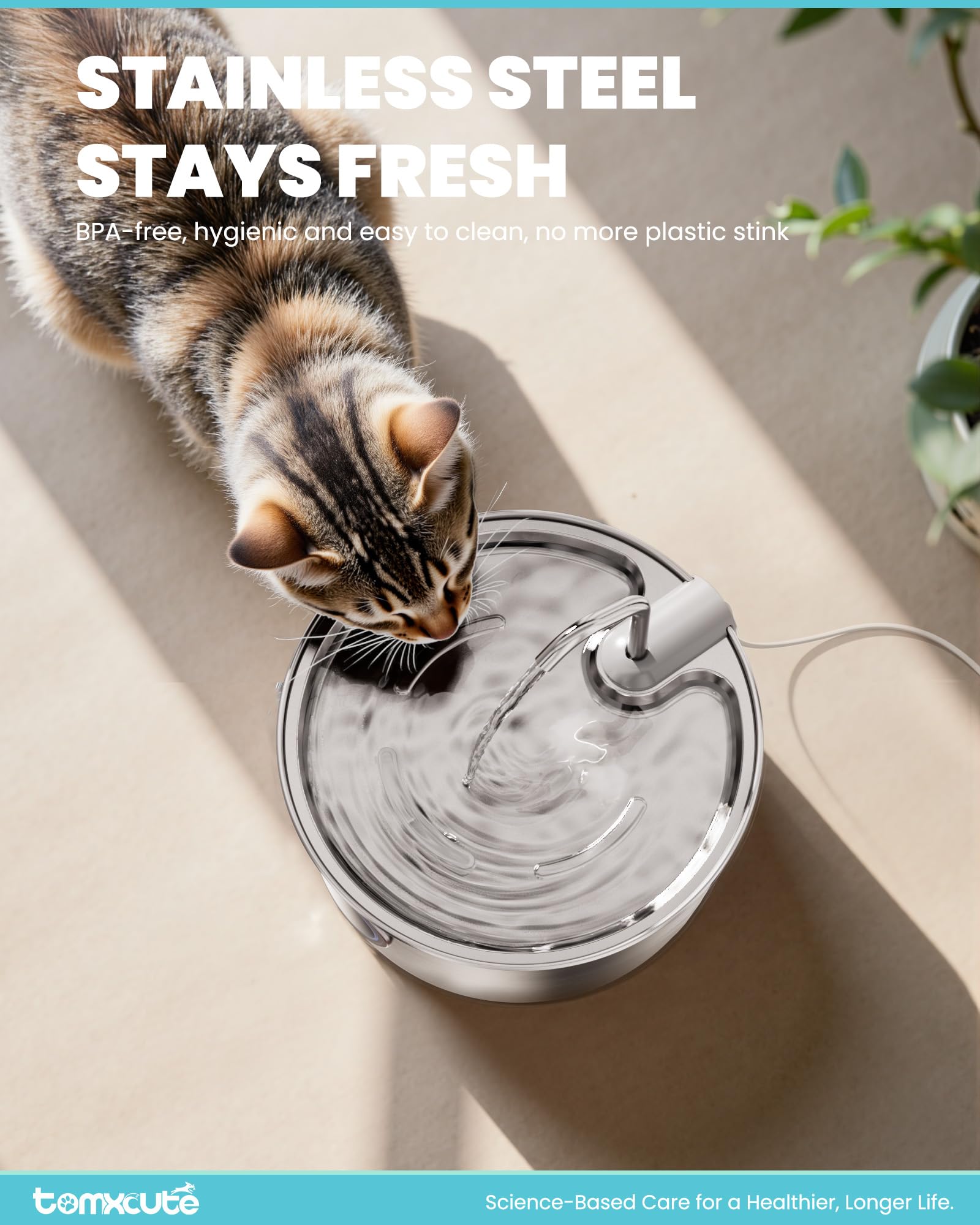 Tomxcute filtration quadruple pour eau plus propre et fraîche.