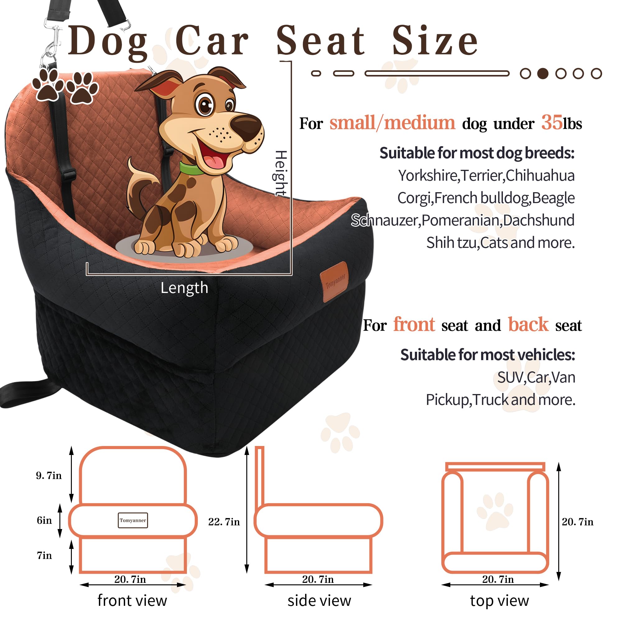 Tomyanner tissu doux et respirant pour le confort du chien