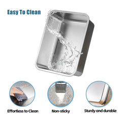 Litière Tondid inox, surface antiadhesive pour nettoyage rapide.