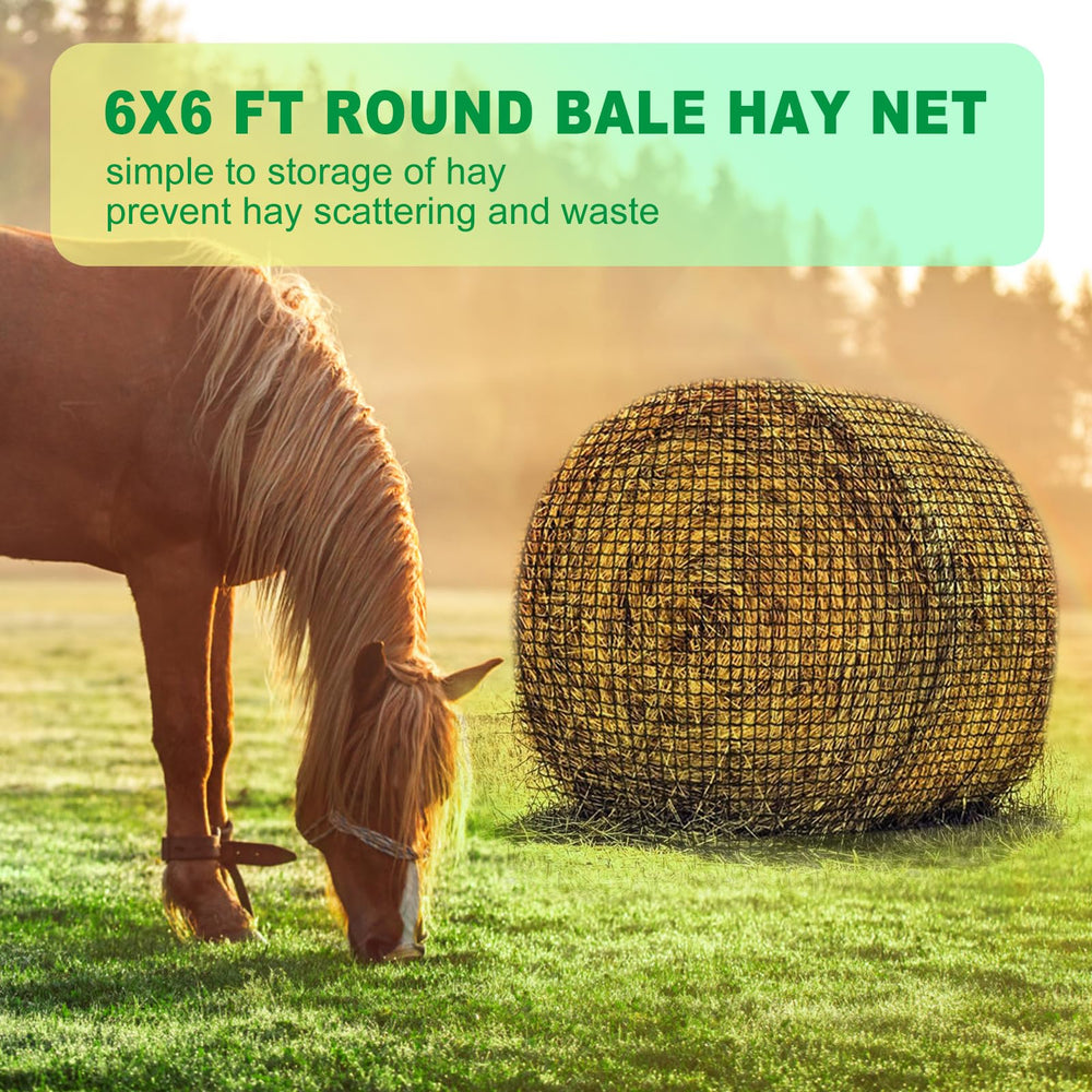 TONGMO filet-foin-rond-usage-quotidien: adapté pour chevaux et bovins.