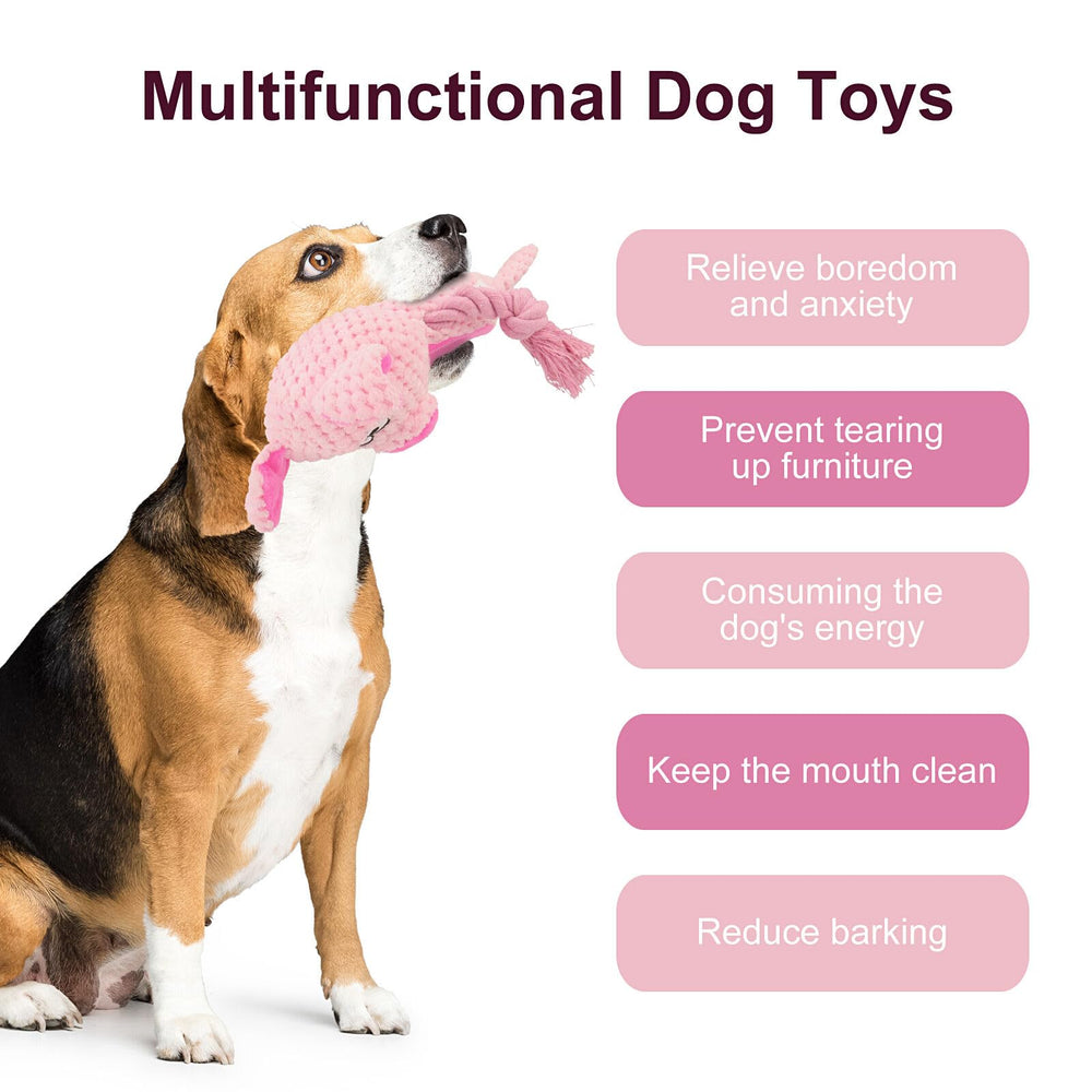 Jouet TONYFY rose idéal pour chiots et petits chiens en quête de stimulation.