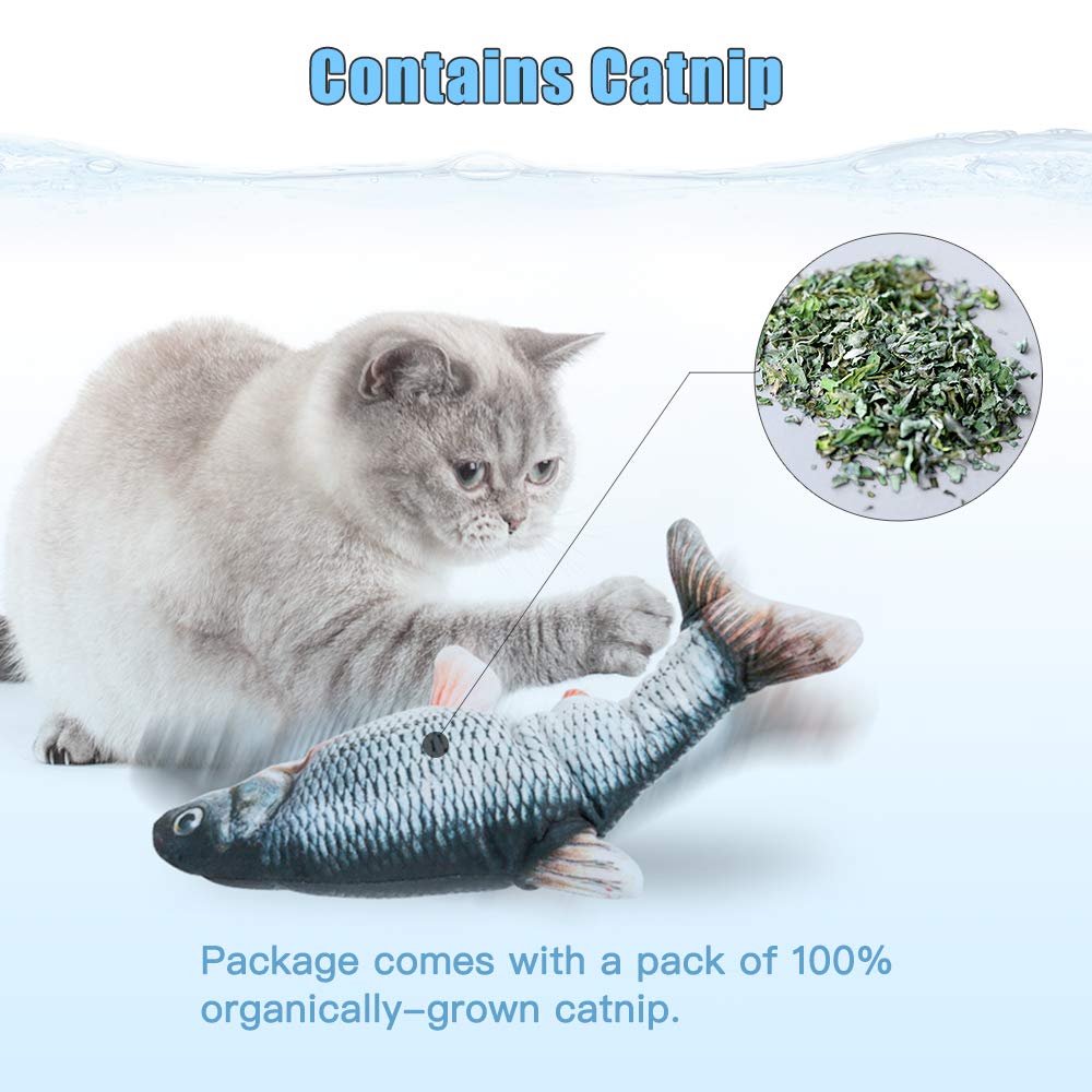 TOOGE Jouet poisson interactif, rechargeable par câble, pratique et facile à nettoyer.