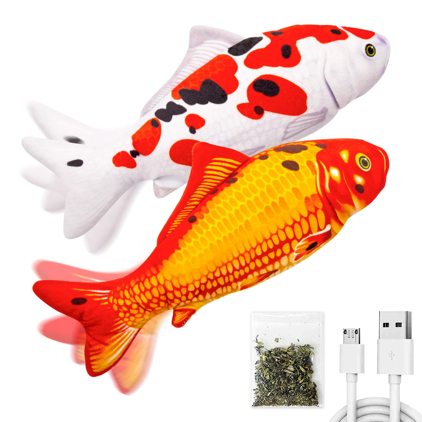 TOOGE poisson-flottant-realiste, stimulation visuelle et jeu actif pour animaux