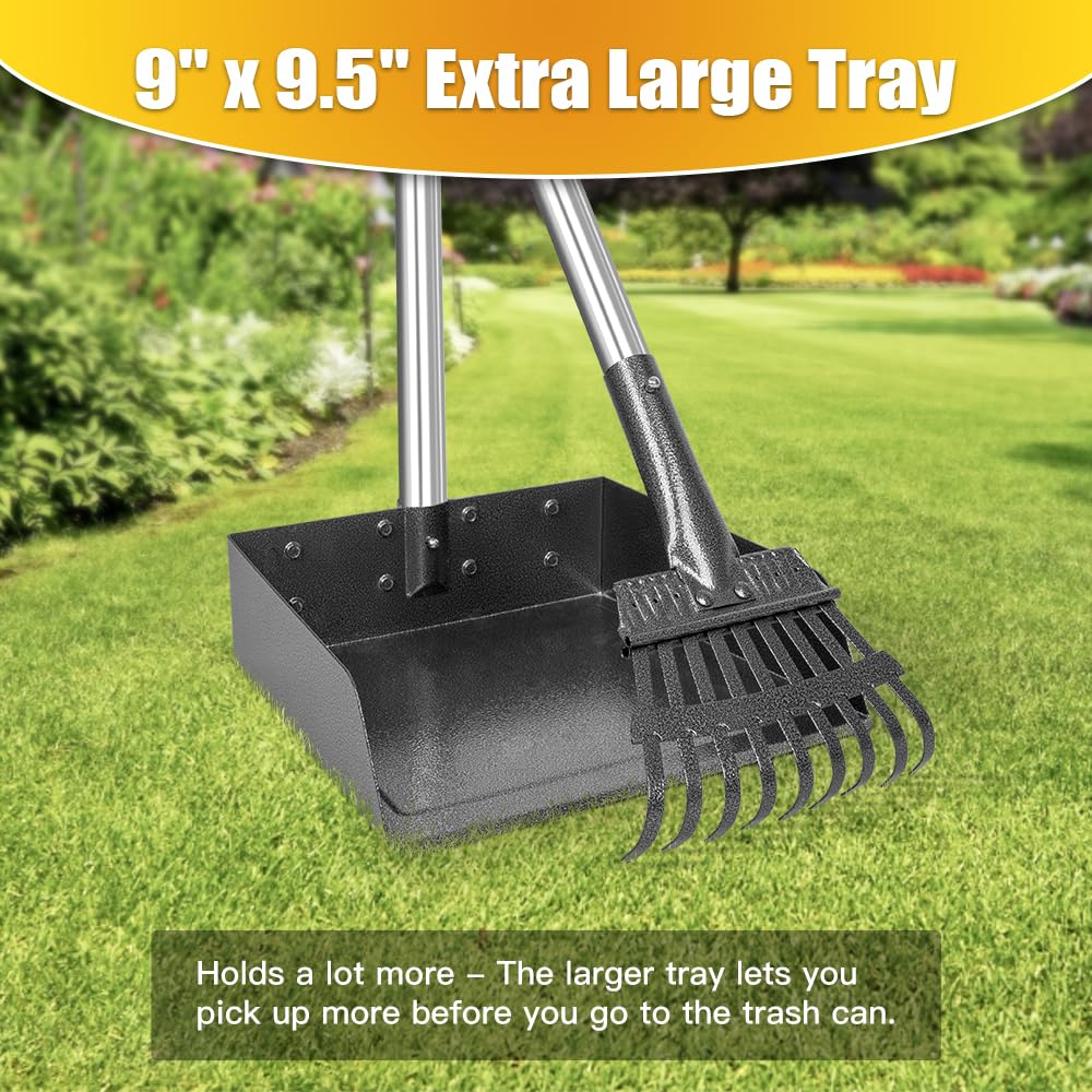 TOOGE Pooper Scooper manche 38 pouces pour atteindre sans se pencher.