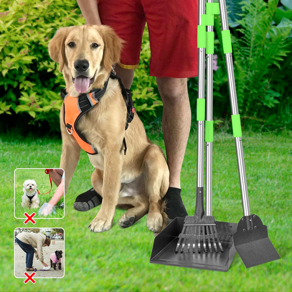 TOOGE Pooper Scooper utilisation polyvalente pour déjections et feuilles.