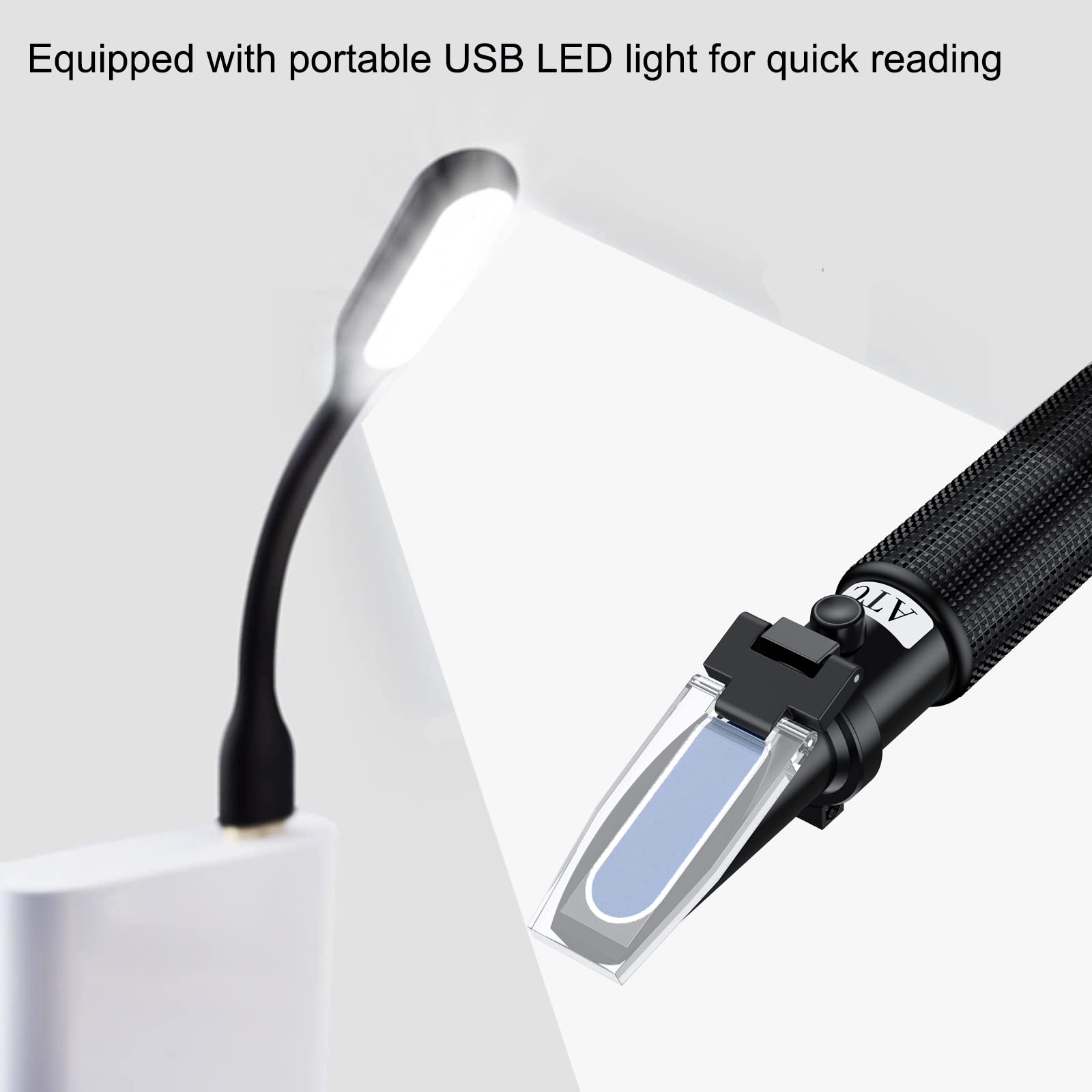 Coffret rigide et lampe LED USB inclus pour calibrage et transport