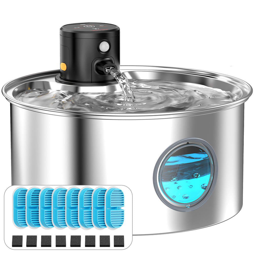 TOONIOOS fontaine chat mouvement – hydratation pratique sans fil