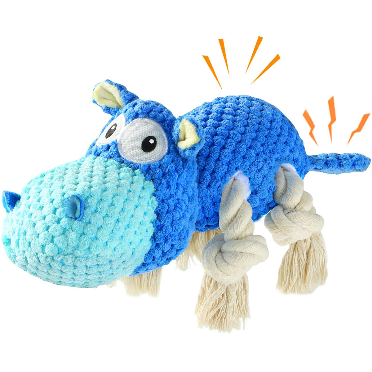 TOOPTATE jouet chien mordeur bleu, parfait pour chiens puissants et activité soutenue.