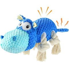 TOOPTATE jouet chien mordeur bleu, parfait pour chiens puissants et activité soutenue.