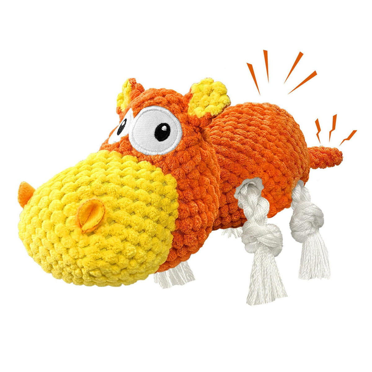 TOOPTATE jouet chien peluche ananas orange pour stimulation et câlin durable.