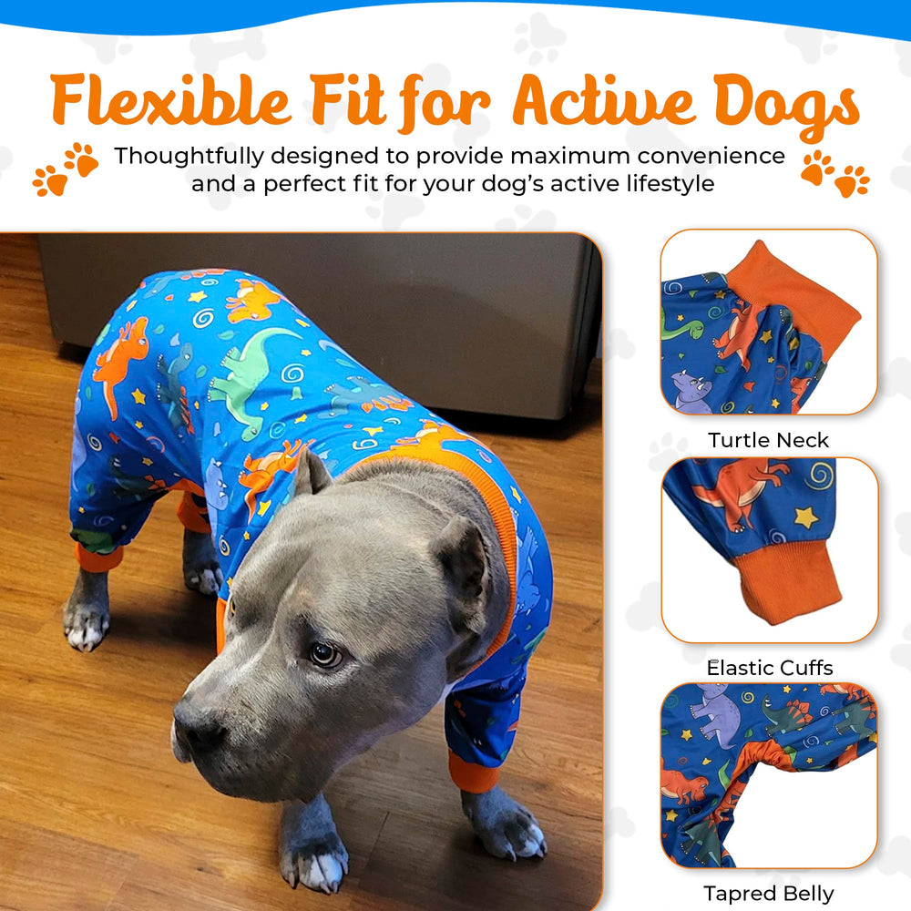 Tooth & Honey dinosaure pyjama chien imprimé: motif adorable pour chien heureux