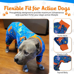 Tooth & Honey dinosaure pyjama chien imprimé: motif adorable pour chien heureux