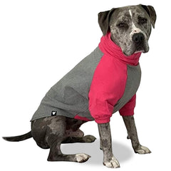 Pull Tooth & Honey pour chien grand en rose et gris, confort chaud pour les sorties.