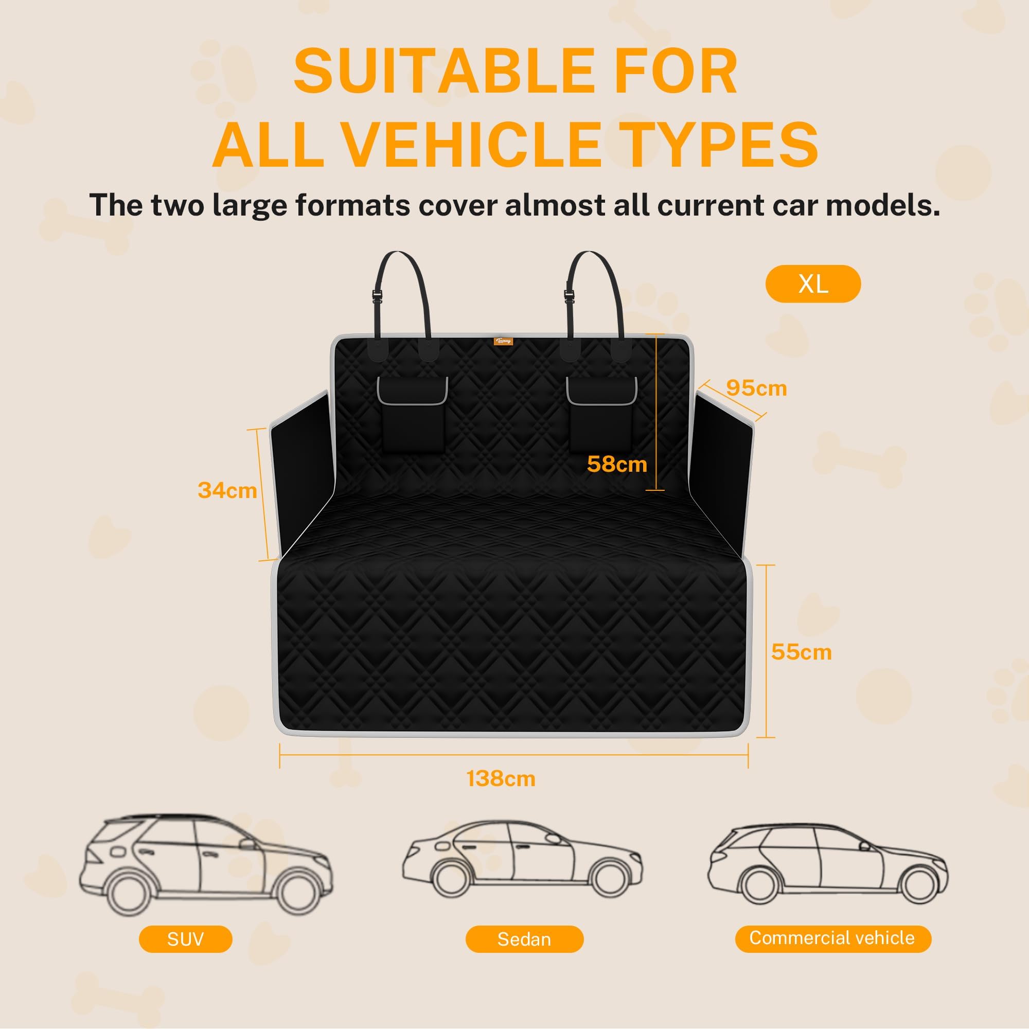 Toozey attaches Velcro et sangles pour une installation rapide.
