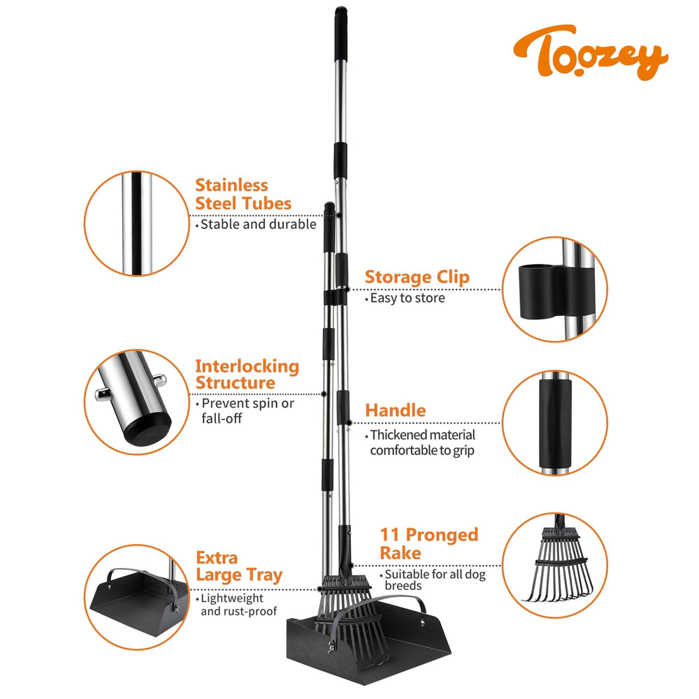 Toozey bac déchets grand format, acier inoxydable, capacité accrue