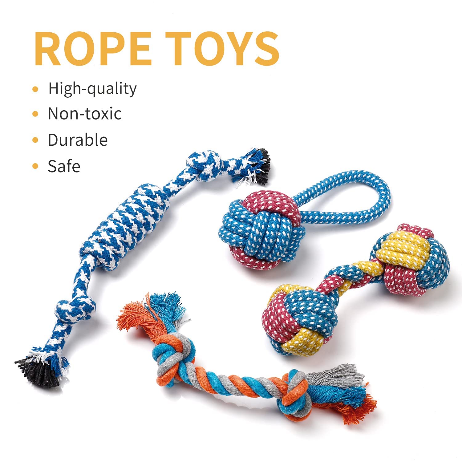 Toozey jouets mordillage corde durable: parfait pour mâcher et apaiser les gencives