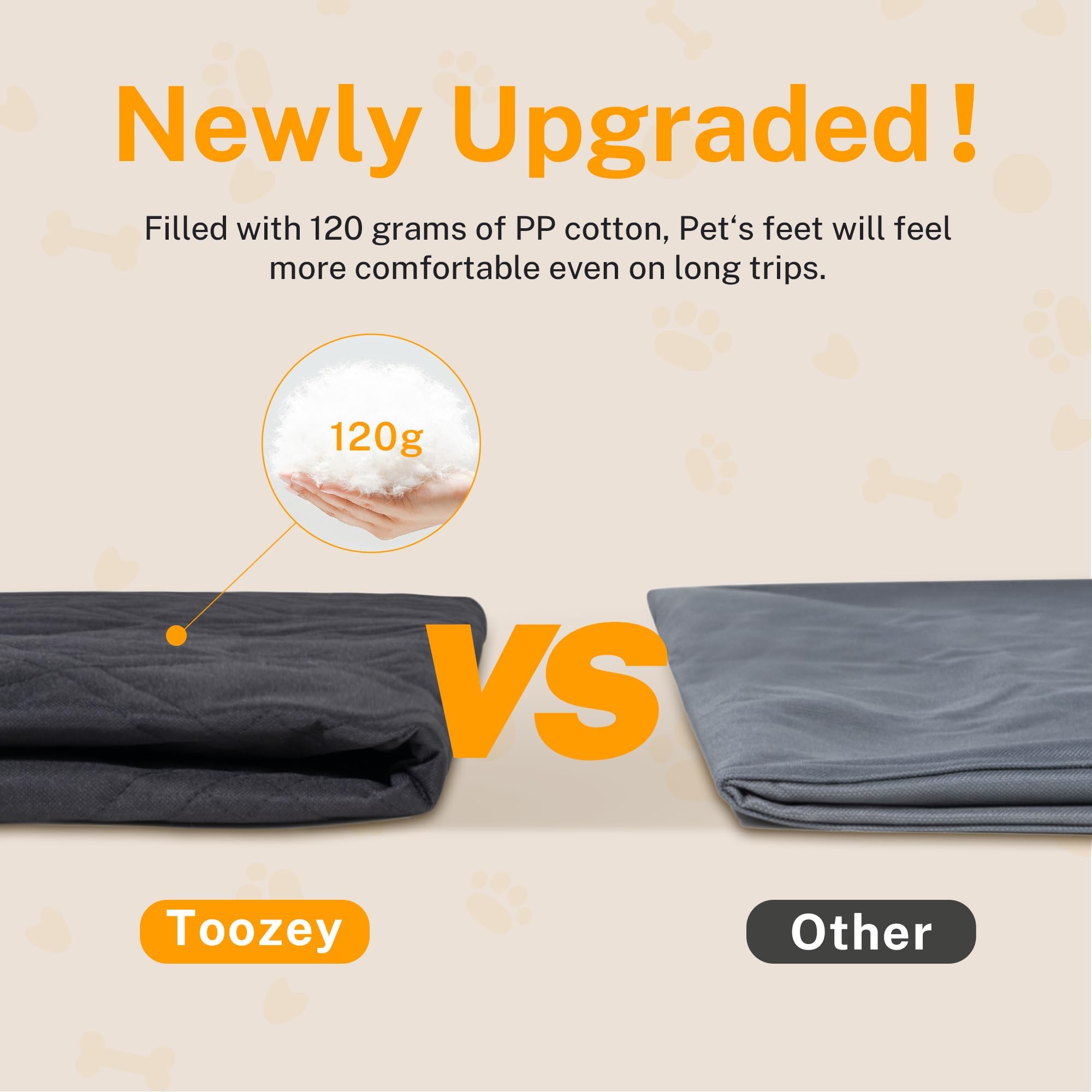 Toozey tissu imperméable 600D pour une protection durable.