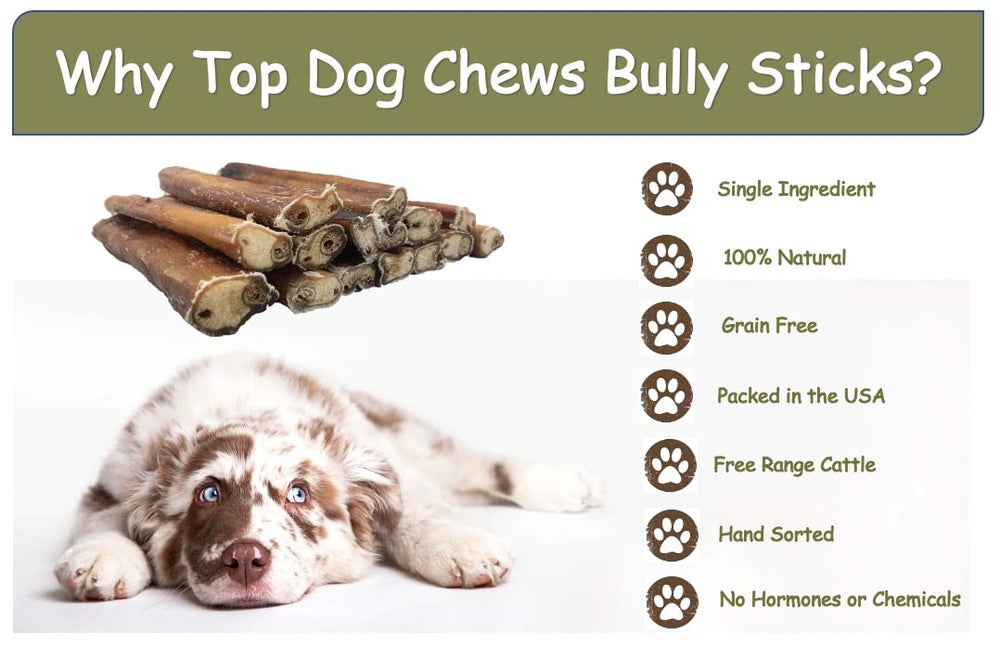 Top Dog Chews Boeuf naturel nourri à l’herbe, protéines maigres pour chien actif