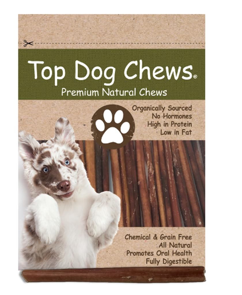 Top Dog Chews Bâtonnet Bully 6 pouces, mastication durable pour chien