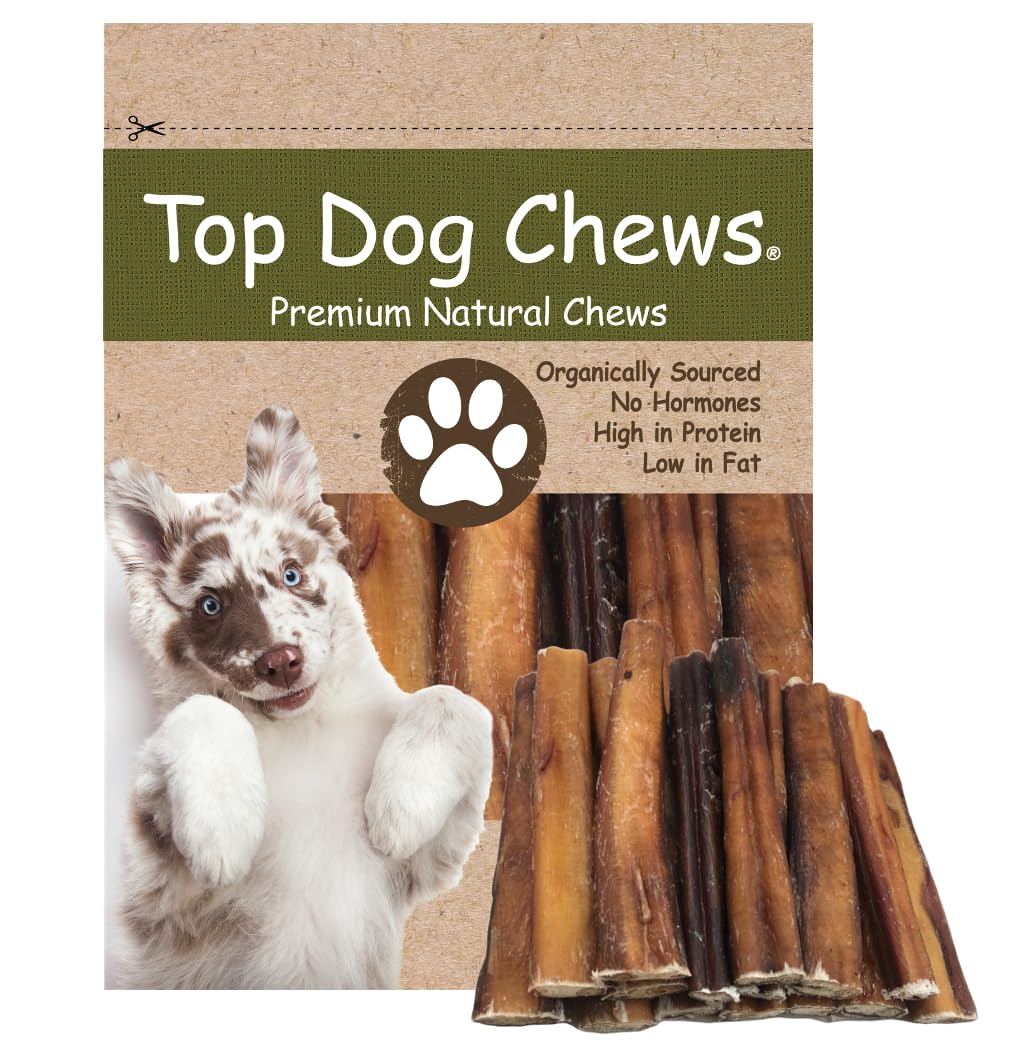 Top Dog Chews Bully Epais 6 Pouces boeuf naturel prêt a mastiquer