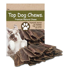 Top Dog Chews – emballage 30 pièces, oesophage de boeuf rôti, soutien possible à l'hygiène dentaire.